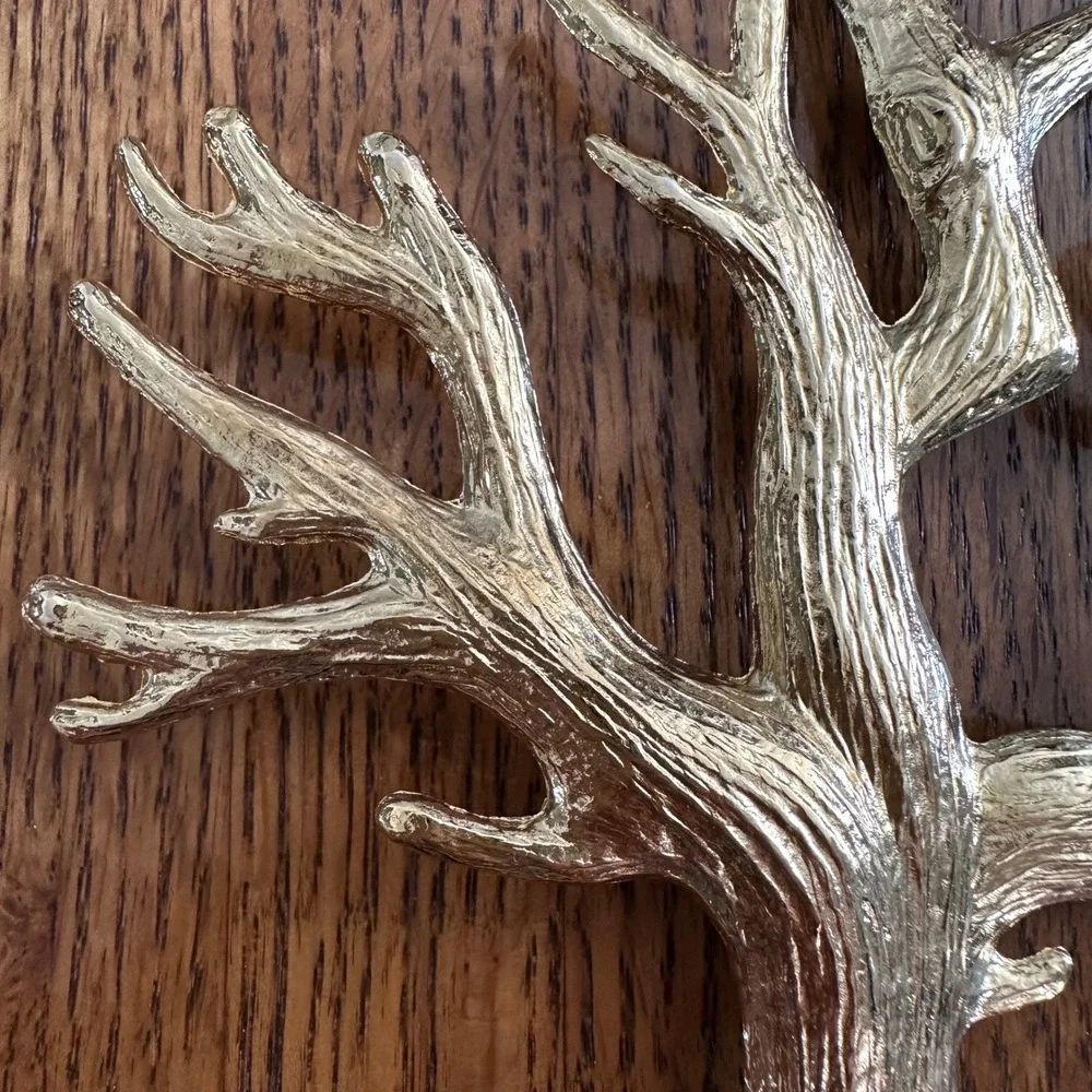 Unbranded Jewelry Tree Stand Unisex OS Gold Metal Nature Decor Organizer